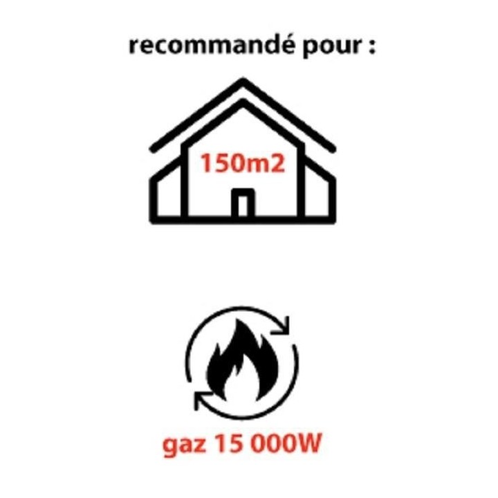 MECAFER Chauffage a gaz avec turbine incorporée 15000 W MH15000G