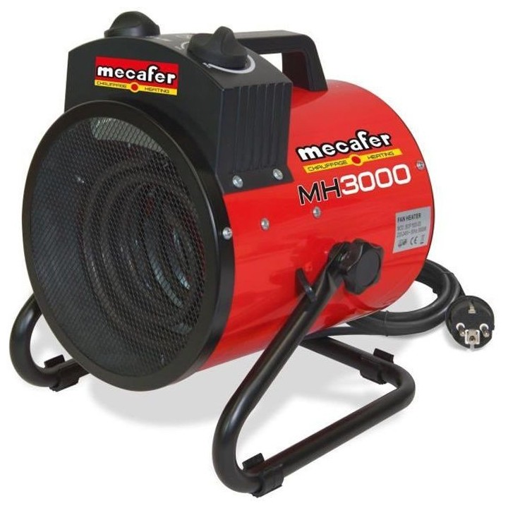 MECAFER Chauffage de chantier soufflant électrique 3000 W MH3000