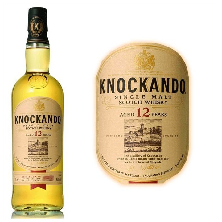 Whisky écossais avec étui 70cl Knockando