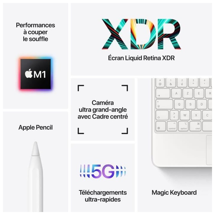 Apple - iPad Pro (2021) - 12,9 - WiFi + Cellulaire - 1 To - Argent