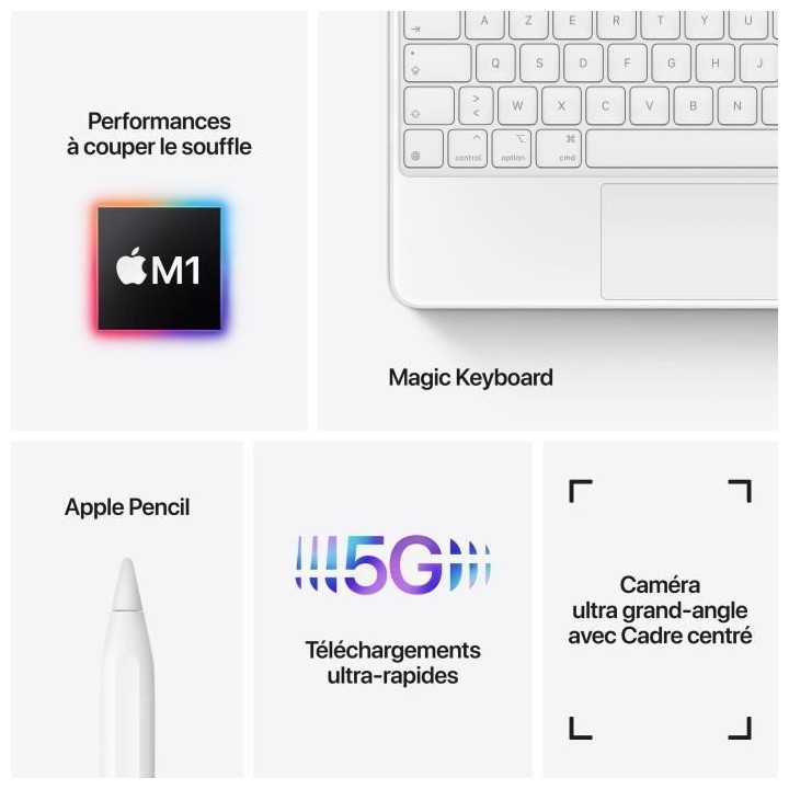 Apple - iPad Pro (2021) - 11'' - WiFi + Cellulaire - 1 To - Gris Sidé