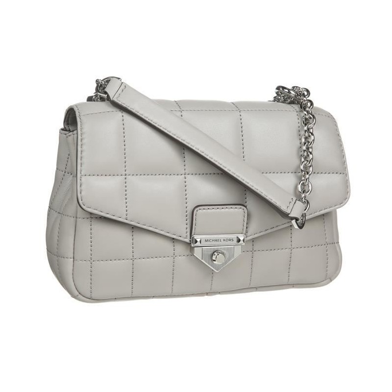 Michael Kors Petit sac porté épaule Soho en cuir matelassé Gris