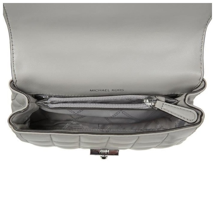 Michael Kors Petit sac porté épaule Soho en cuir matelassé Gris