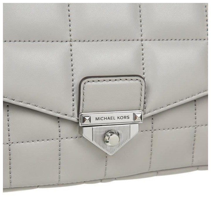 Michael Kors Petit sac porté épaule Soho en cuir matelassé Gris