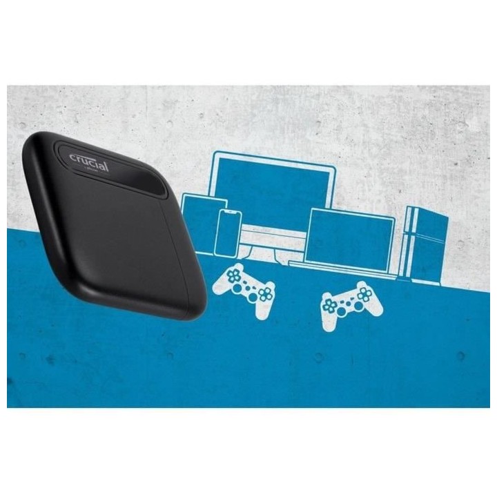 SSD Externe - CRUCIAL - X6 Portable SSD - 2To - USB-C (CT2000X6SSD9)