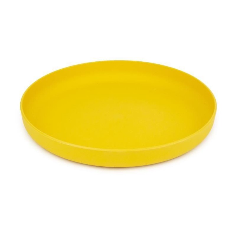 MILL'O BÉBÉ - ASSIETTE 100% BIOSOURCÉE ET BIODÉGRADABLE - SANS BPA - MICRO-ONDABLE - JAUNE d 17,8 x h 2,2 cm