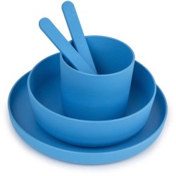 MILL'O BÉBÉ - GOBELET 100% BIOSOURCÉE ET BIODÉGRADABLE - SANS BPA - MICRO-ONDABLE - BLEU d 8 x h 7,8 cm