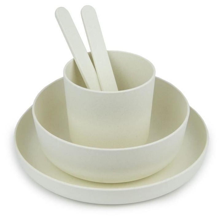 MILL'O BÉBÉ - SET VAISSELLE (ASSIETTE, BOL, GOBELET, CUILLERE, FOURC