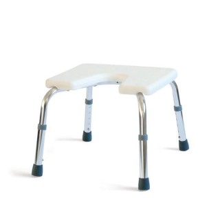 MILL'O SANTE Tabouret de douche en U - Plastique ABS et aluminium lég