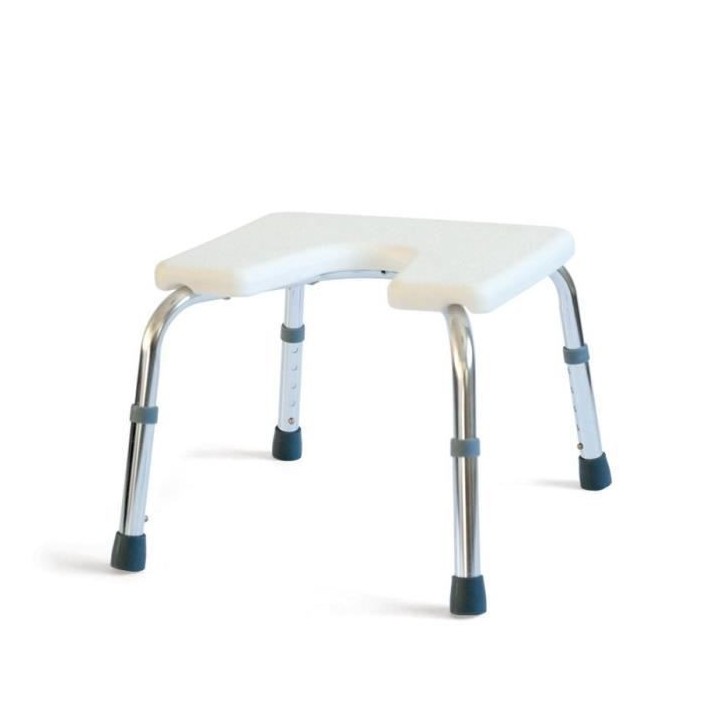 MILL'O SANTE Tabouret de douche en U - Plastique ABS et aluminium lég