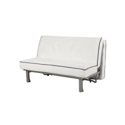 SIMMONS Banquette BZ avec matelas - Tissu Noir - Made in France - L 144 x P 109 x H 90 cm - MILLENIUM