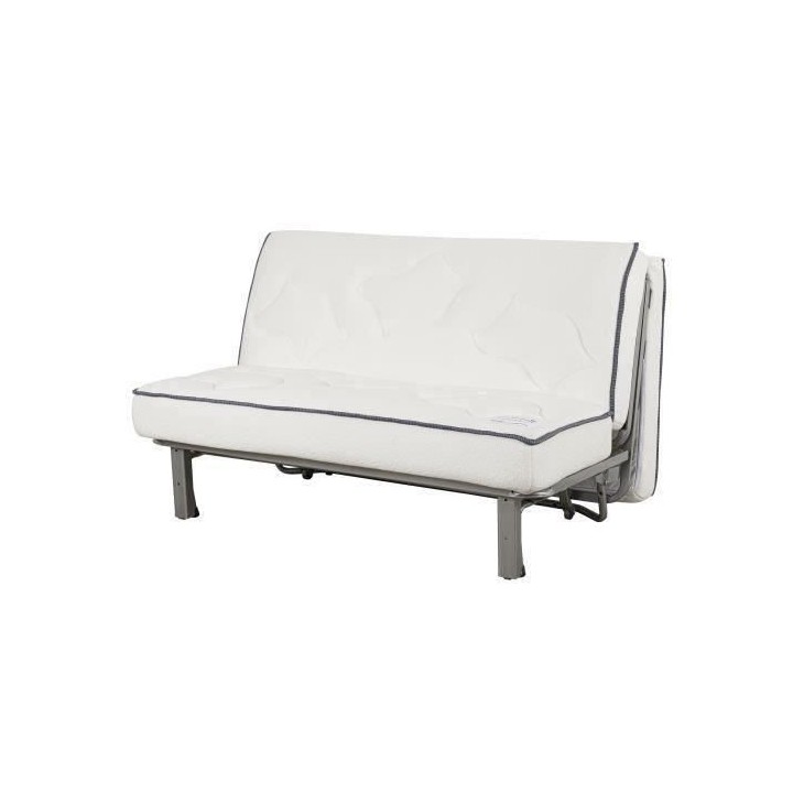 SIMMONS Banquette BZ avec matelas - Tissu Noir - Made in France - L 14