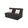 SIMMONS Banquette BZ avec matelas - Tissu Noir - Made in France - L 144 x P 109 x H 90 cm - MILLENIUM