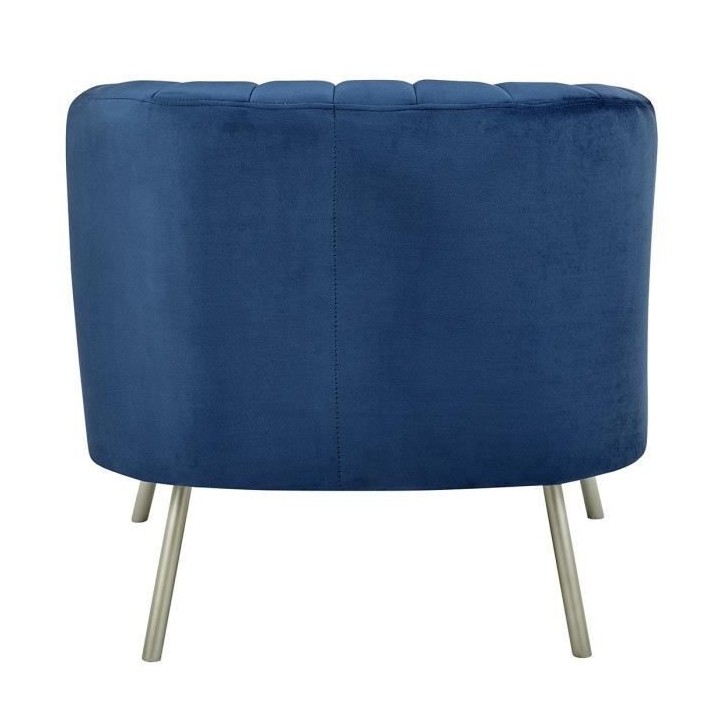 Fauteuil en Velours Emeraude - Pieds en bois naturel - L 79 x P 70 x H