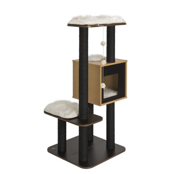 VESPER Arbre A Chat Base Haute Noir H120cm