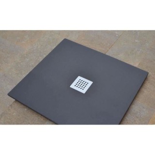 MITOLA Receveur de douche carré a poser Liwa - 80 x 80 cm - Résine c