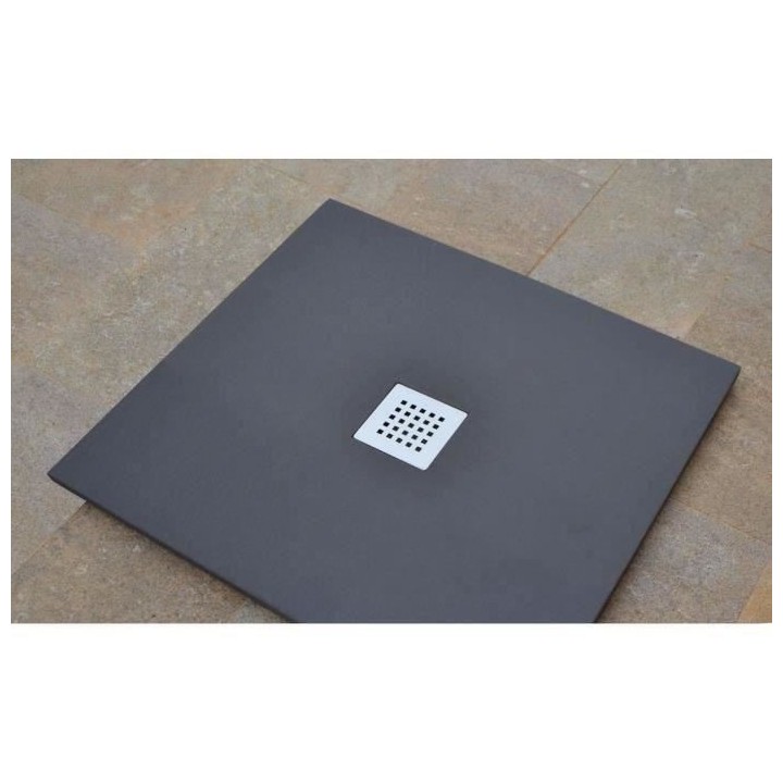 MITOLA Receveur de douche carré a poser Liwa - 80 x 80 cm - Résine c