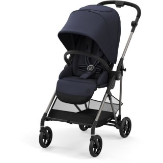 CYBEX Poussette Melio - Des la naissance - Jusqu'a 15kg - Taupe/Bleu m