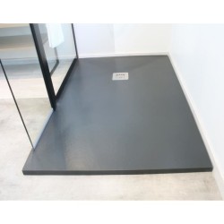 ONDEE - Receveur NOLA - Découpable - 90x160cm - Résine - Gris anthracite - Extra-plat