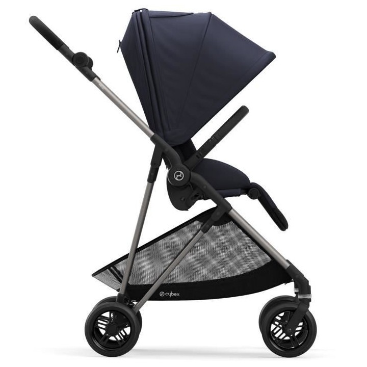 CYBEX Poussette Melio - Des la naissance - Jusqu'a 15kg - Taupe/Bleu m