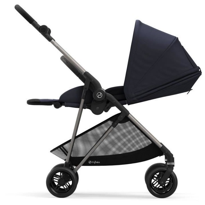 CYBEX Poussette Melio - Des la naissance - Jusqu'a 15kg - Taupe/Bleu m