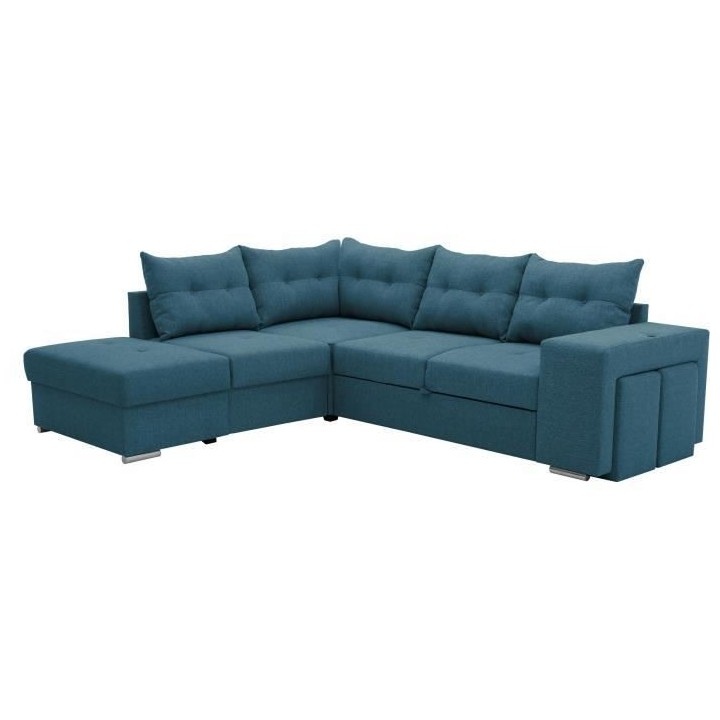 Canapé angle convertible réversible 7 places MITCHELL - Coffre, 2 po