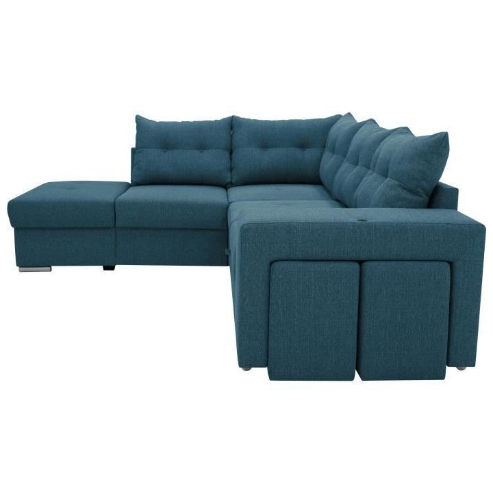 Canapé angle convertible réversible 7 places MITCHELL - Coffre, 2 po