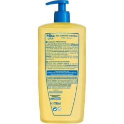 Gel Tres doux MIXA BEBE 2-en-1 Corps et cheveux - 6 x 750 ml