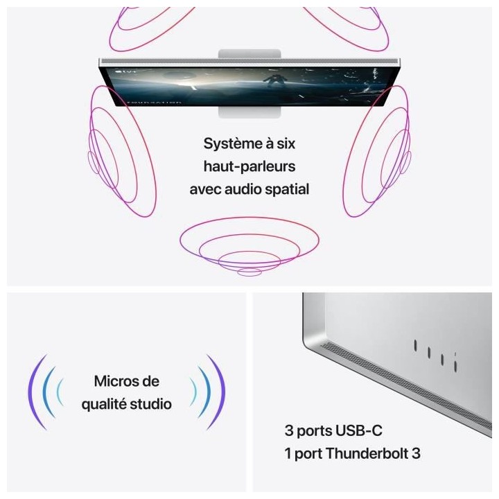 Apple - Studio Display - Verre standard - Support a inclinaison régla