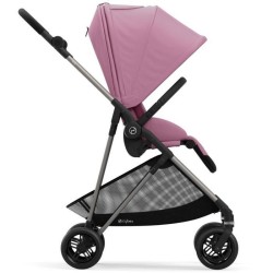 CYBEX Poussette Melio - Des la naissance - Jusqu'a 15kg - Taupe/Magnolia rose