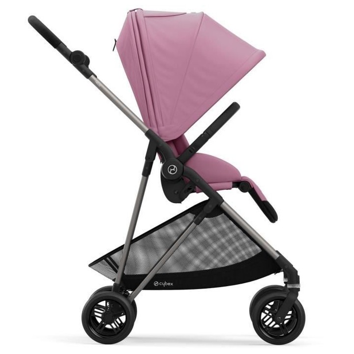 CYBEX Poussette Melio - Des la naissance - Jusqu'a 15kg - Taupe/Magnol