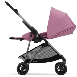 CYBEX Poussette Melio - Des la naissance - Jusqu'a 15kg - Taupe/Magnolia rose