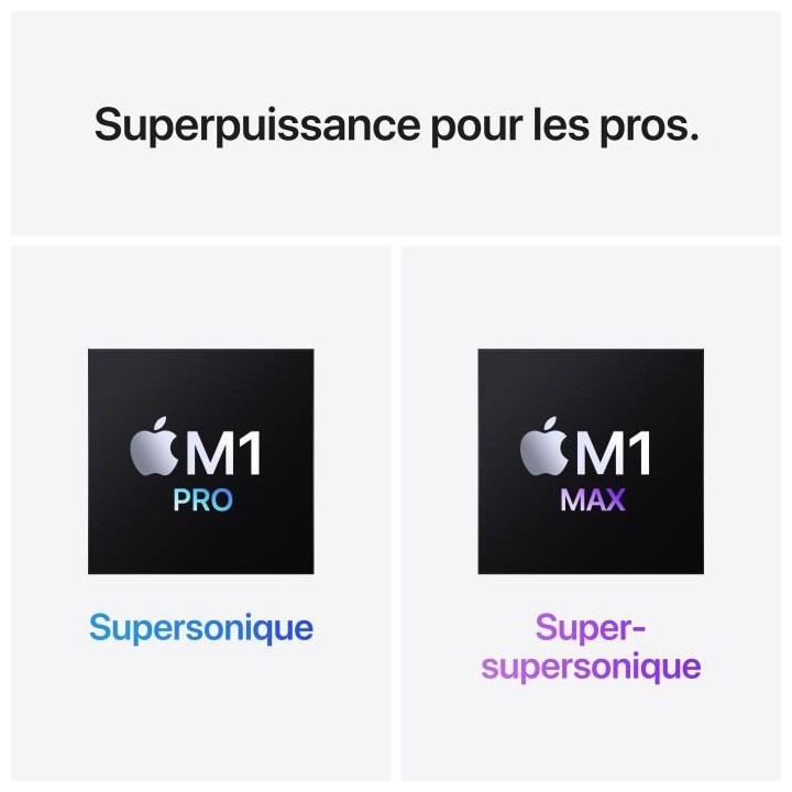 Apple - 16 MacBook Pro (2021) - Puce Apple M1 Max - RAM 32Go - Stockag
