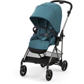 CYBEX Poussette Melio - Des la naissance - Jusqu'a 15kg - Taupe/Bleu r