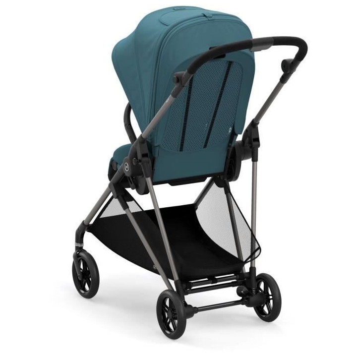 CYBEX Poussette Melio - Des la naissance - Jusqu'a 15kg - Taupe/Bleu r