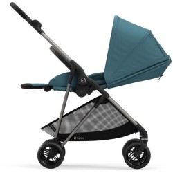 CYBEX Poussette Melio - Des la naissance - Jusqu'a 15kg - Taupe/Bleu river