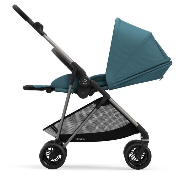 CYBEX Poussette Melio - Des la naissance - Jusqu'a 15kg - Taupe/Bleu r