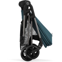 CYBEX Poussette Melio - Des la naissance - Jusqu'a 15kg - Taupe/Bleu river