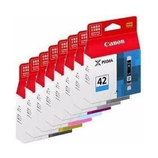 CANON Pack de 8 cartouches d'encre CLI-42 Gris/Jaune/Cyan/Magenta/Gris