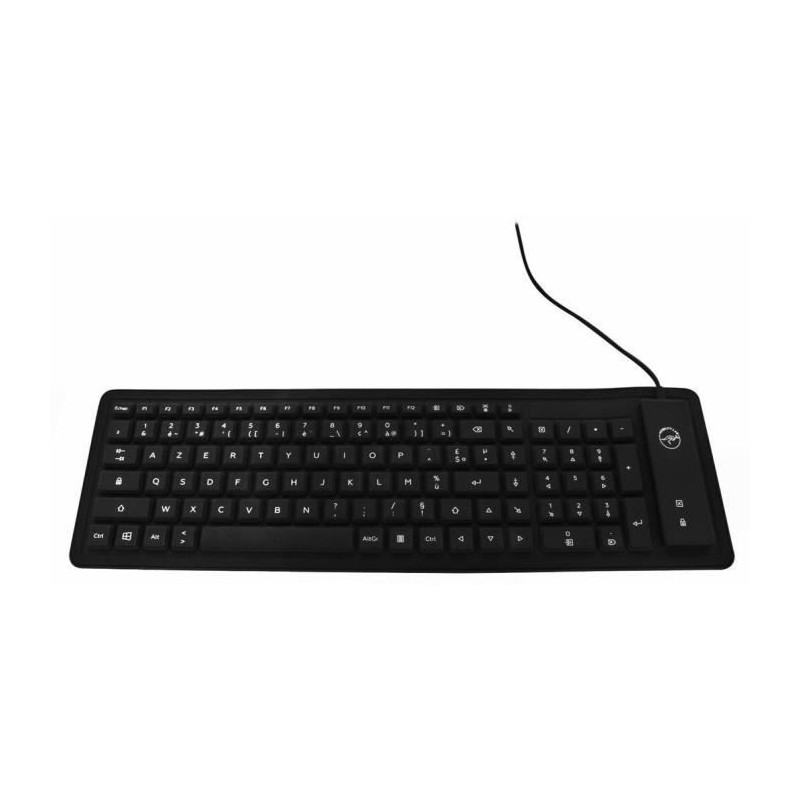 Mobility Lab clavier flexible, waterproof, étanche et enroulable ML300559 - AZERTY