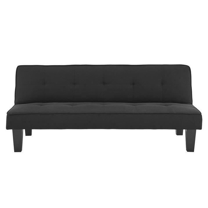 CELIA Banquette Clic-Clac 3 places contemporain capitonné - Tissu noi