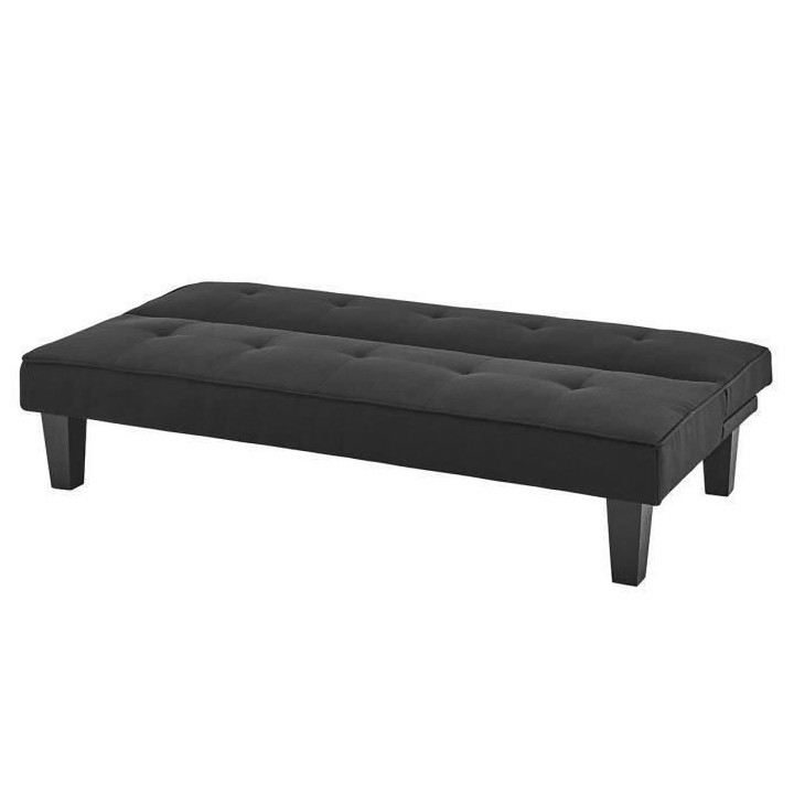 CELIA Banquette Clic-Clac 3 places contemporain capitonné - Tissu noi