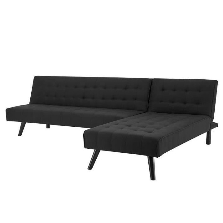 Canapé d'angle Clic-Clac réversible contemporain 3 places - Tissu no