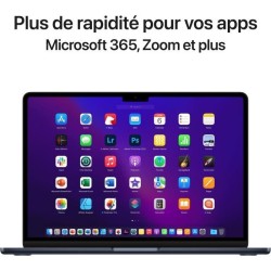 Apple - 13,6 MacBook Air M2 - RAM 8Go - Stockage 256Go - Minuit - AZERTY