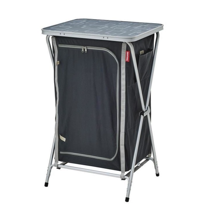 TRIGANO Meuble de rangement pliant - Gris et noir