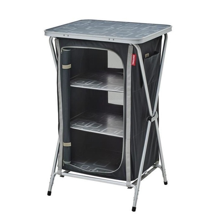 TRIGANO Meuble de rangement pliant - Gris et noir