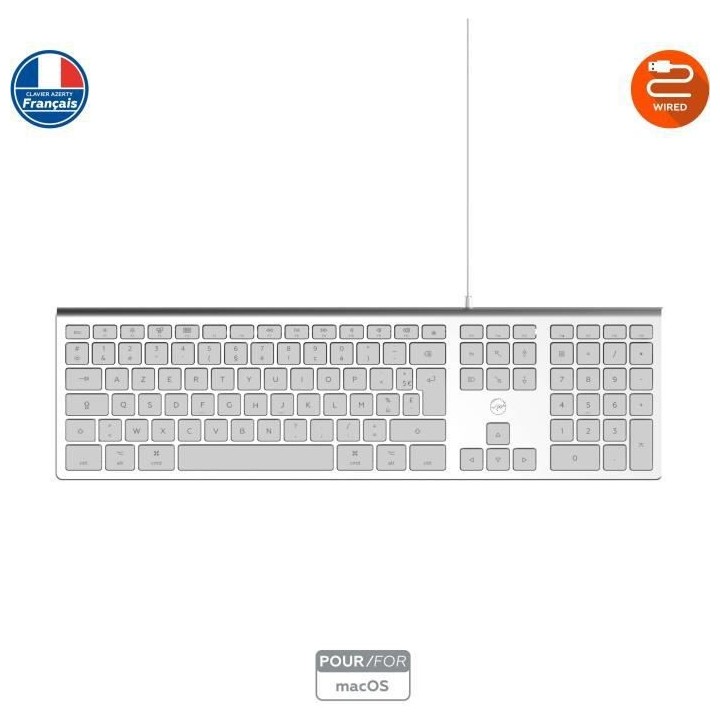 MOBILITY LAB ML304304 – Clavier Design Touch Filaire avec 2 USB pour