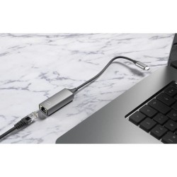 Mobility Lab - ML310435 - Adaptateur USB-C vers Ethernet RJ45- Gris sidéral