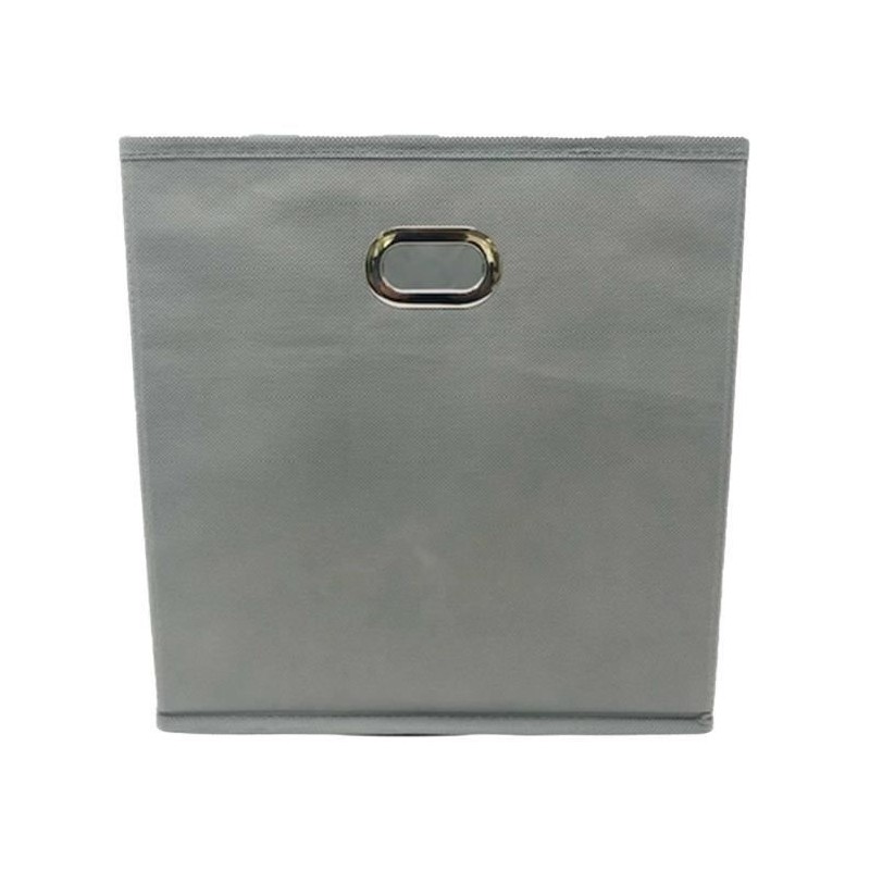 MODULOSTORAGE Boîte de rangement/tiroir pour meuble en tissu - Poignée métal - 27x27x28 cm - Gris