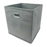 MODULOSTORAGE Boîte de rangement/tiroir pour meuble en tissu - Poignée métal - 27x27x28 cm - Gris